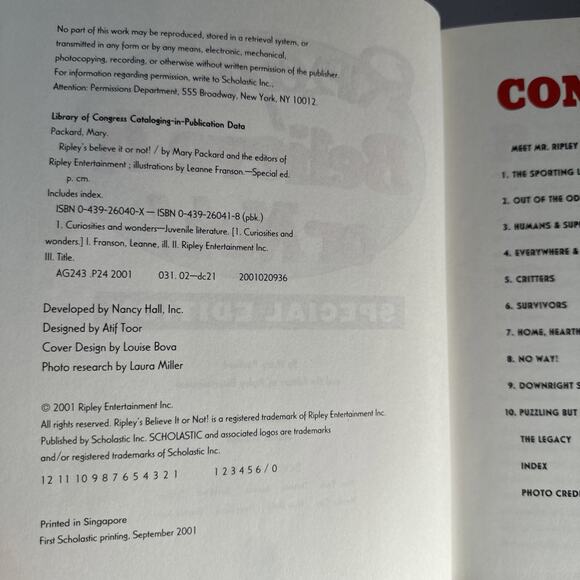 Ripley's Believe It or Not! : Special Edition 2005 Hardcover - Picture 8 of 10